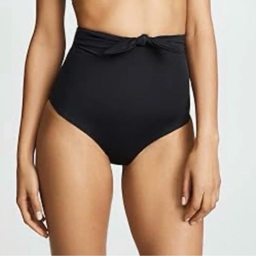 Mara Hoffman JAY Black High Waisted Bikini Bottom XS NWT